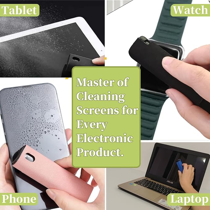 Electronic Touch Screen Cleaner Spray and Wiper, Car Laptop Phone Computer TV