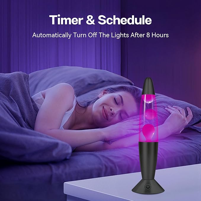 17 Colors LED Liquid Motion Lamps with Remote: 16 Inch Color Changing Lamp Black Night Light for Kids Adults, Relaxing Table lamp Nightlight for Bedroom Office Decor Christmas Thanksgiving Day Gifts