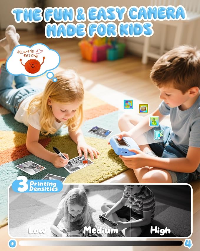 Kids Camera Instant Print, 1080P HD Kids Instant Camera