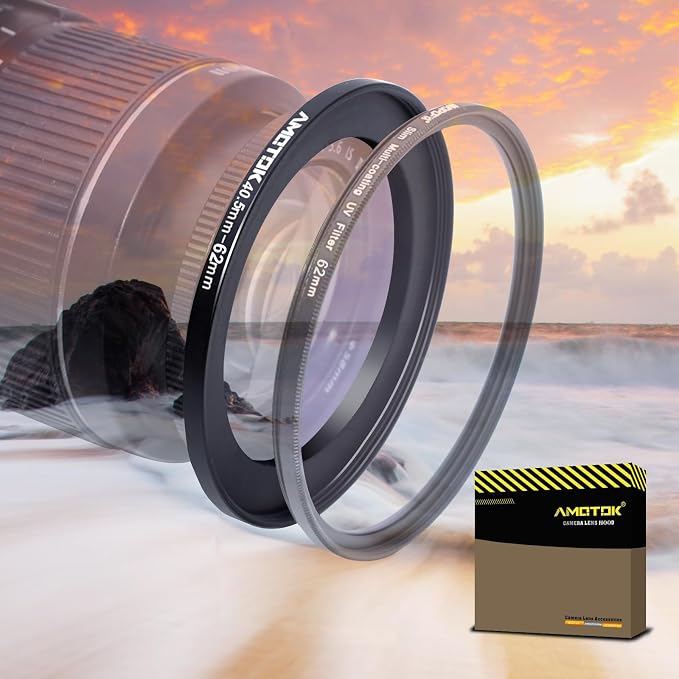 40.5mm Lens to 62mm Camera Lens Adapter, 40.5mm to 62mm Filter Step up Ring