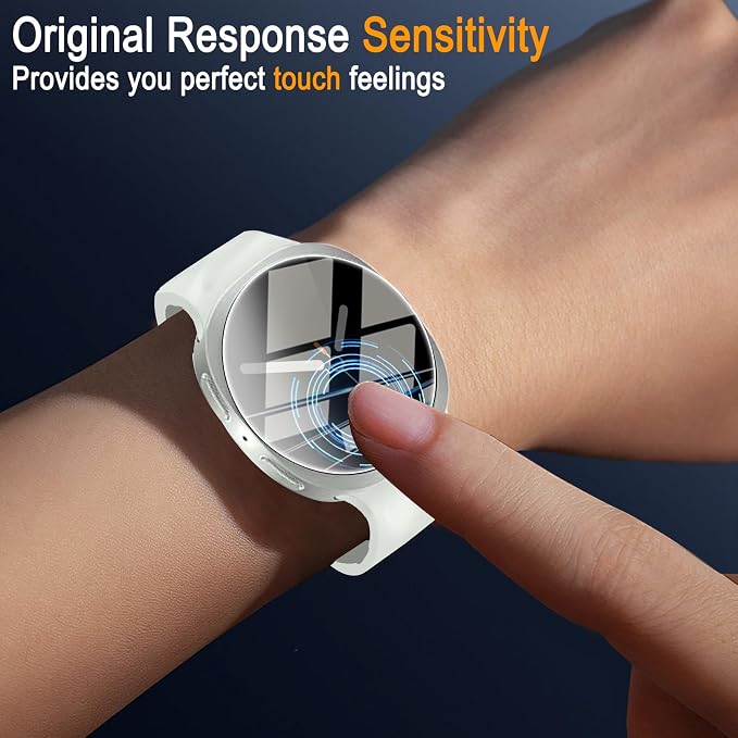 SiHPuoy 4 Pack for Samsung Galaxy Watch 8 Screen Protector 40mm Tempered Glass