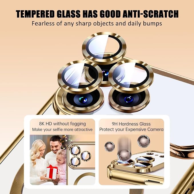 Magnetic Glossy Case for iPhone 17 Pro, iPhone 17Pro Phone Case Slim Clear