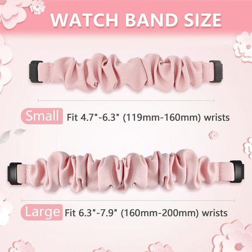 Folavii 2 Pack Compatible with Fitbit Inspire 3 Bands for Women Men, Scrunchie Stretchy Strap Cute Elastic Sport Replacement Fabric Cloth Wristband for Fitbit Inspire 3/Inspire 2