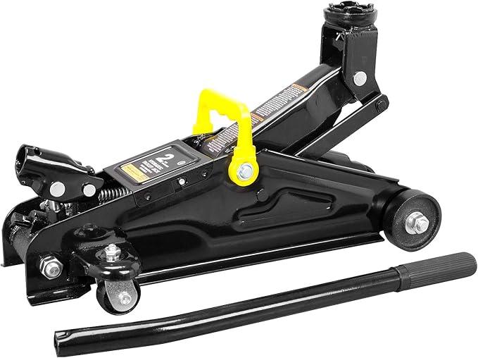 Big RED AT82001BR Hydraulic Trolley Service/Floor Jack Combo with 2 Jack Stands, 2 Ton (4,000 lb), Black