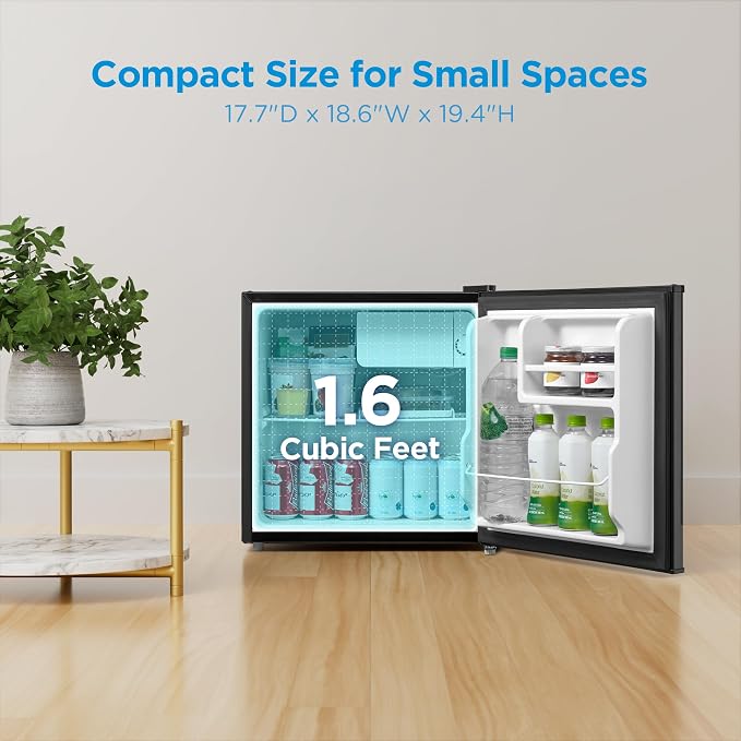 Midea 1.6 Cu.ft Mini Fridge, Energy Star Certified, Low Noise for Bedroom