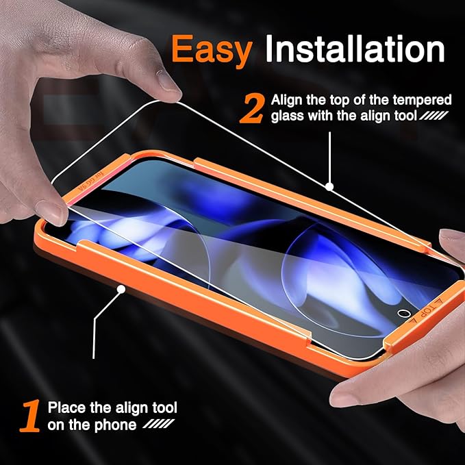 Milomdoi 3 Pack Tempered Glass for Google Pixel 9A Screen Protector