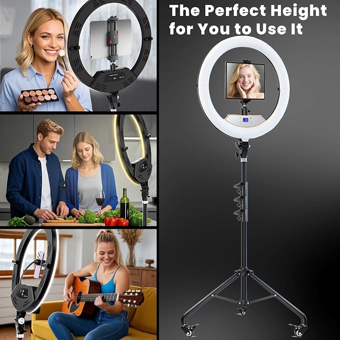 18" Foldable Ring Light with Stand