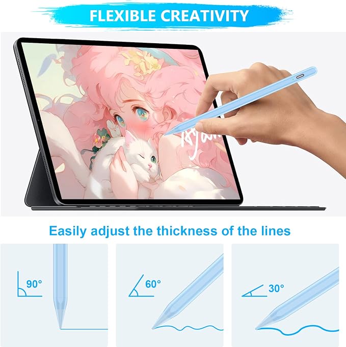 Stylus Pen for iPad A16/10th/9th Generation, 10Mins Fast Charge for Apple