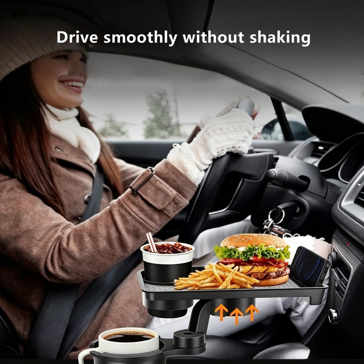 Car Cup Holder Expander Tray for Chevrolet Equinox EV 2024 2025 2026