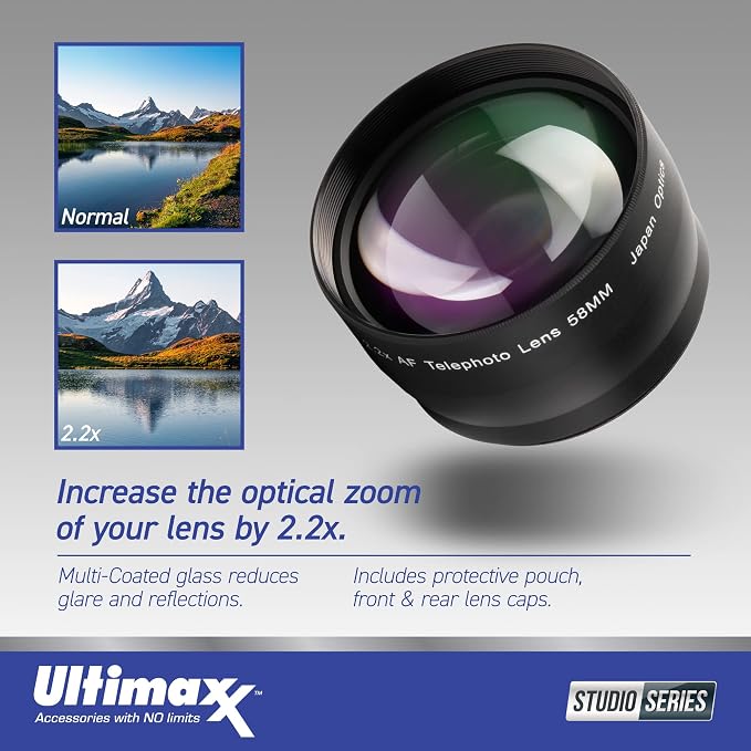 Ultimaxx 58MM Complete Lens Filter Accessory Kit