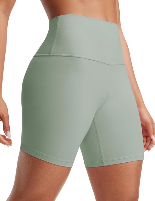 CRZ YOGA Biker Shorts - ButterLuxe High Waisted Spandex for Women | 6-Inch Length, Ideal for Running & Yoga