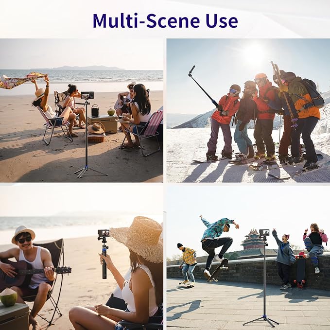 Kaitezenz Selfie Stick Tripod for Gopro Camera, Portable Lightweight Camera