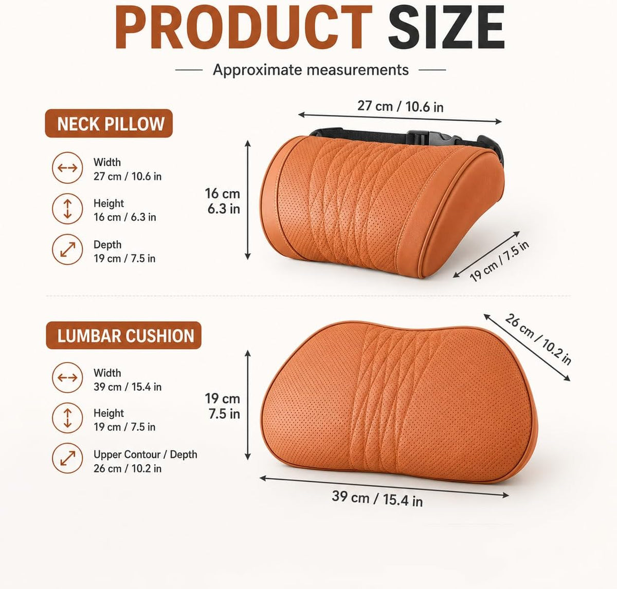 Universal Memory Foam Car Headrest Neck Pillow Auto Neck Cushion (Red, Headrest Lumbar+Lumbar Cushion)
