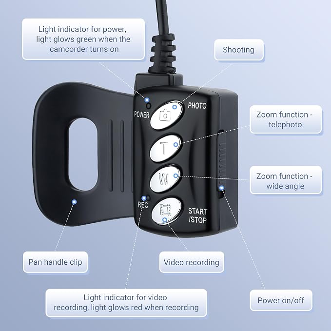 Wired LANC Remote Control for Canon XA70 XA75 XA60 XA65 XA50 XA55 XA40 XA45