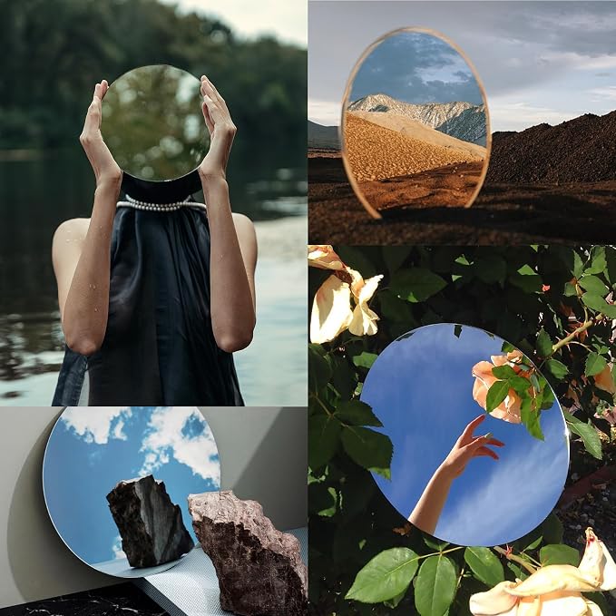 Meking 9PCS Product Photography Props Acrylic Mirror Glass Simulated Photoshoot