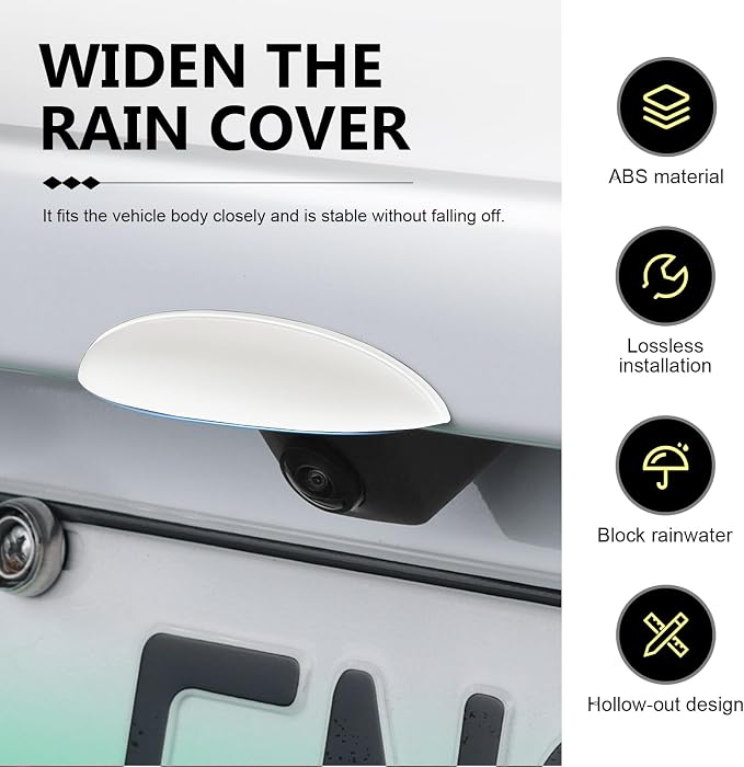 Car Rear View Camera Anti-Rain Cover, ABS Reversing Camera Protection