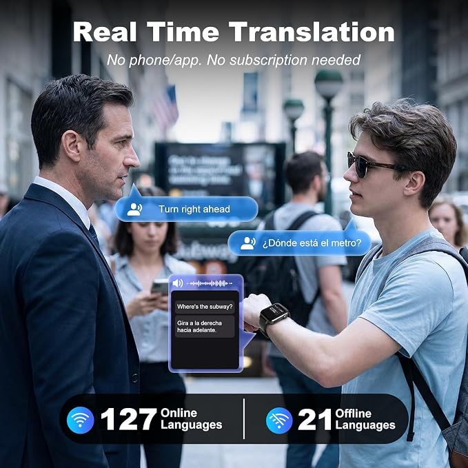 Smart Watch, Real Time Smart Translation Watch, Two-way Instant Voice