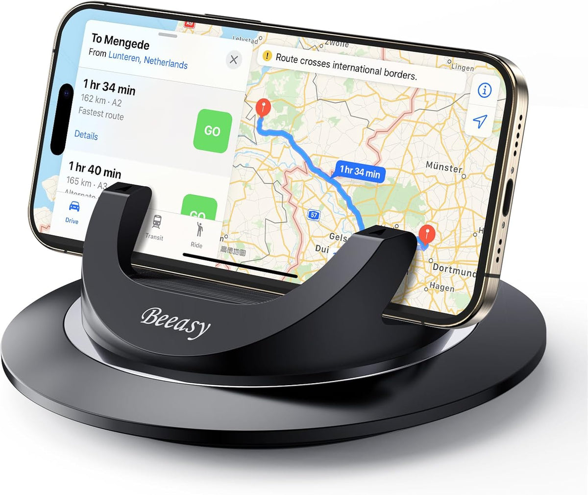 Beeasy Car Phone Holder Mount, 360° Rotation Dashboard Phone Holder, Silicone Non-Slip Cell Phone Car Mount, Universal for iPhone 17/16 Pro Max, Samsung, Google Pixel, All Smartphones & GPS