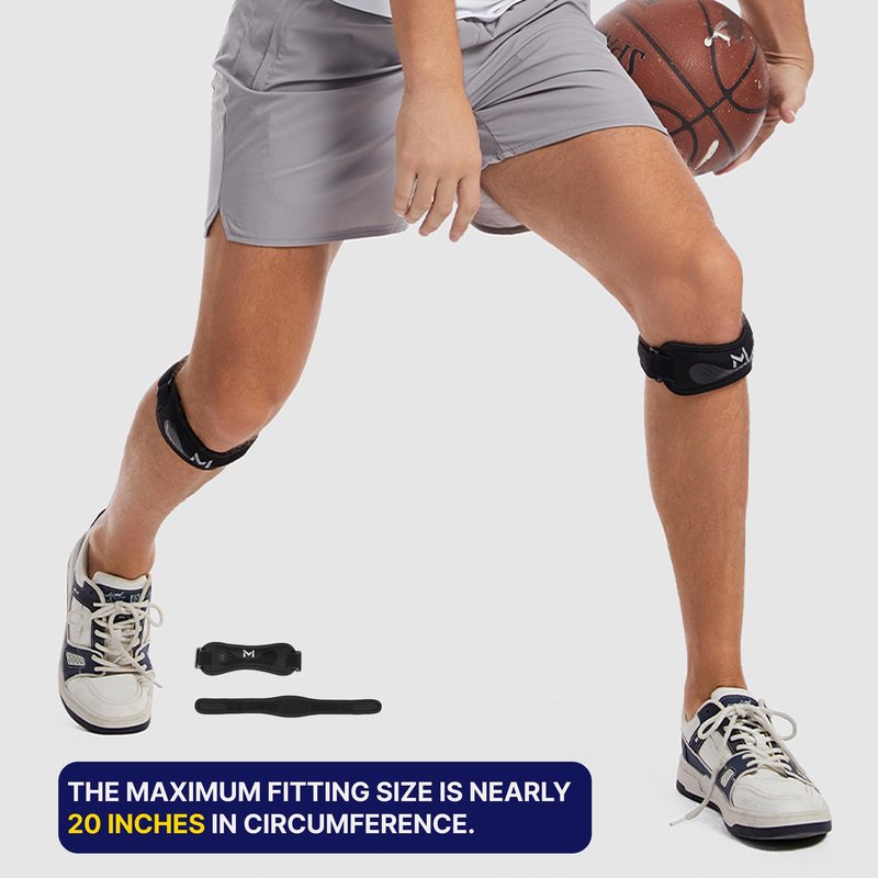 XRUFY Patella Strap (2-Pack) Knee Brace for Men & Women Lightweight, Breathable Support for Running, Hiking, Tennis, Gym Patellar Tendon & IT Band Relief Adjustable Silicone Pad