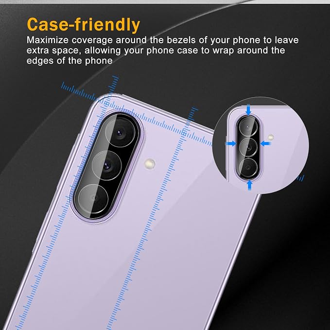 3 Pack Camera Lens Protector for Samsung Galaxy A57/A37 5G, Tempered Glass