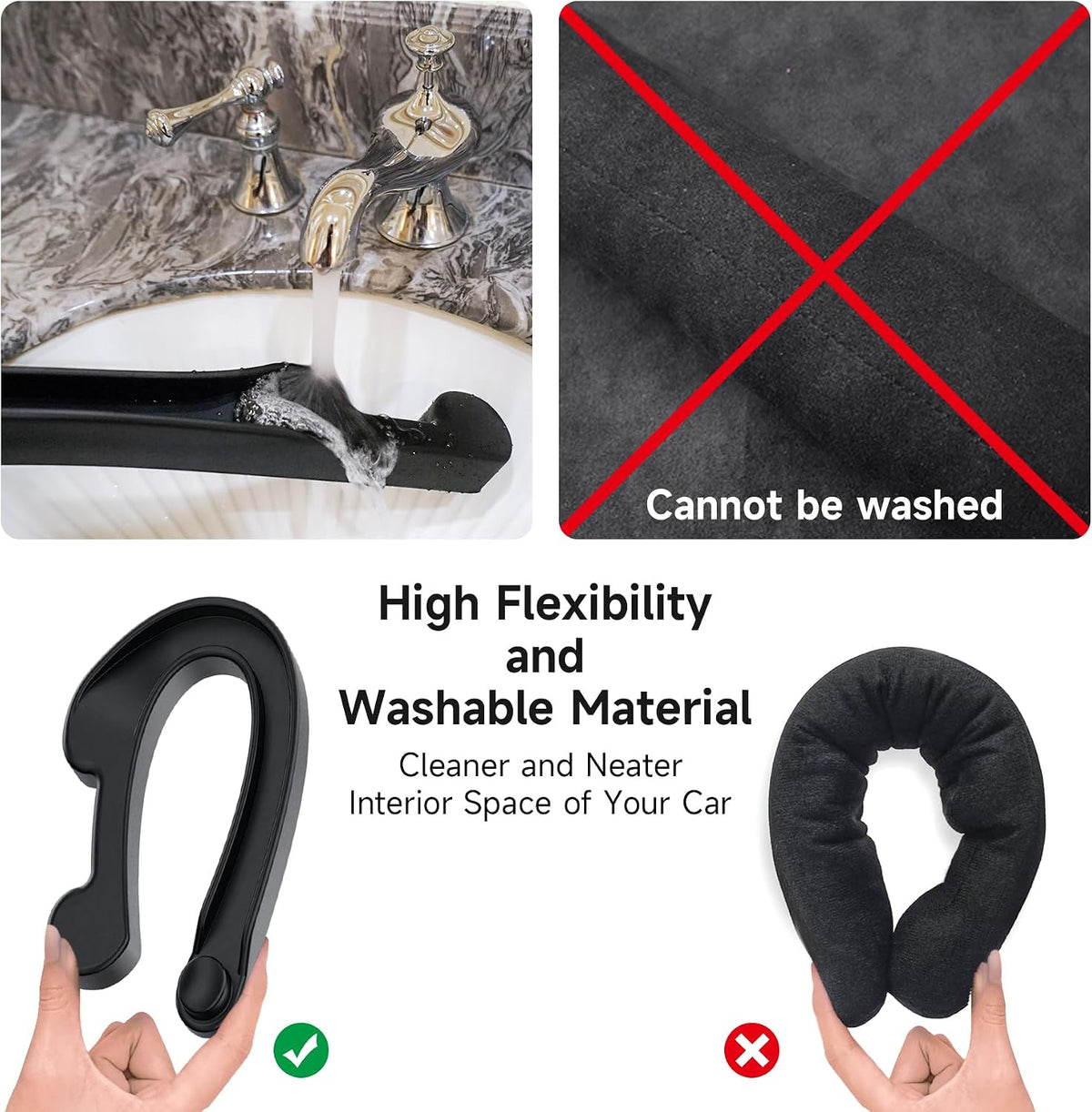 Givifive Car Seat Gap Filler Organizer Soft Foam 3IN1 Storage Slot & Hook