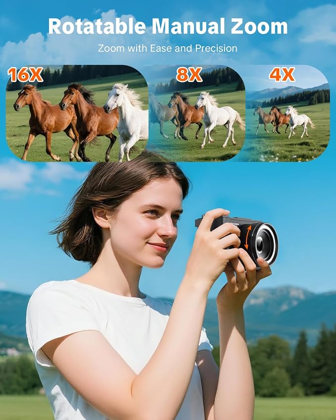 W & O Digital Camera for Teens, Y2K CCD Kids Digital Camera