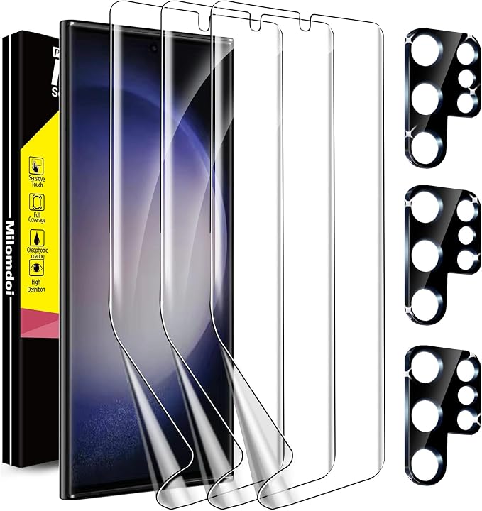 Milomdoi for Samsung Galaxy S23 Ultra Screen Protector Accessories 3 Pack TPU