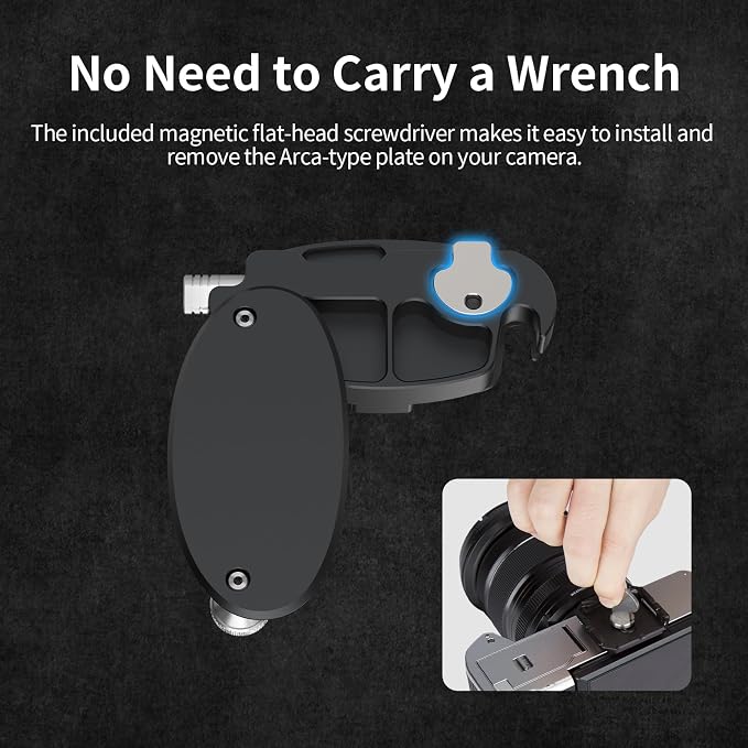 Nitze Camera Clip with Arca-Type Plate, Metal Capture Clip with Magnetic