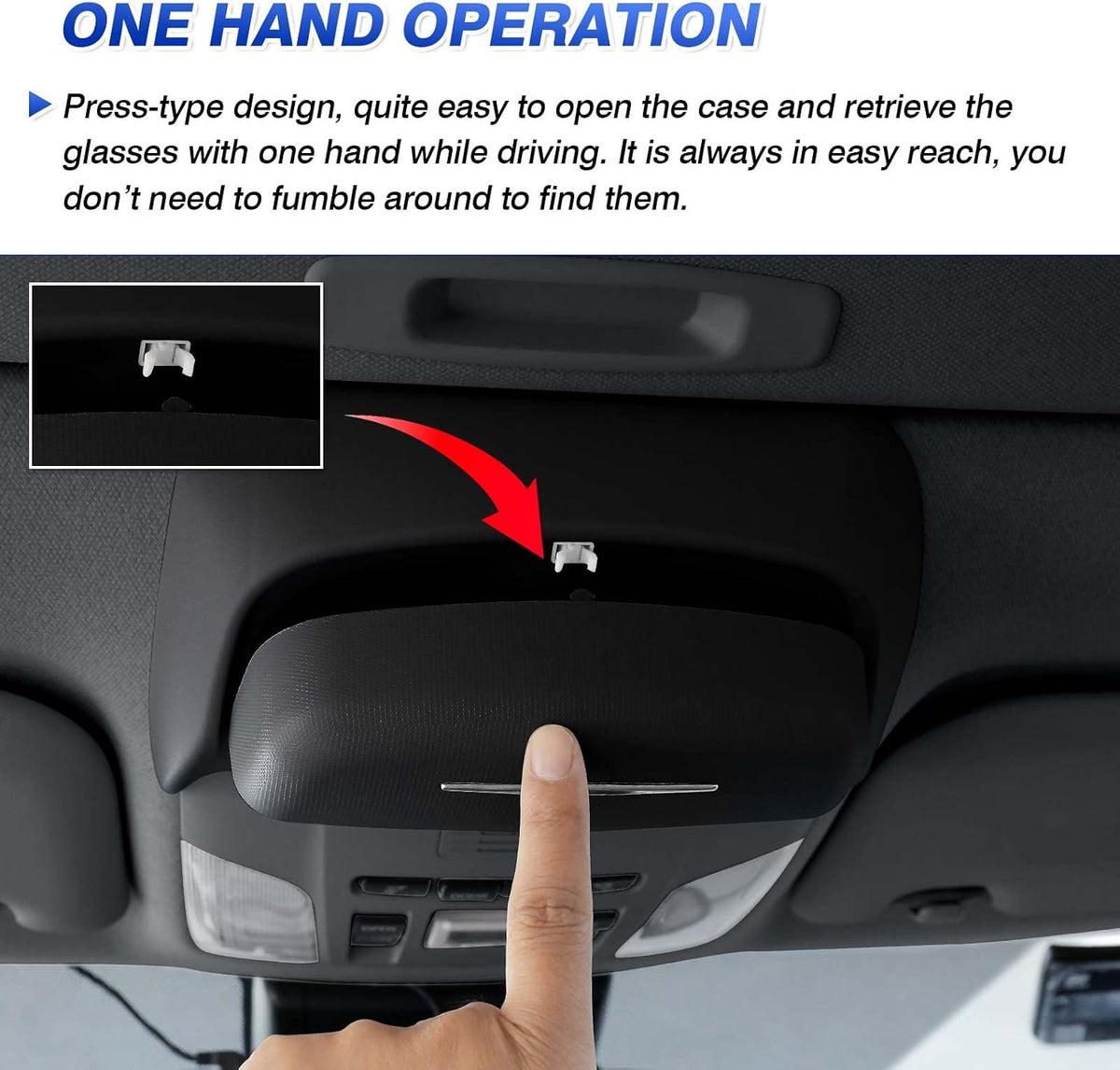 Karltys Corolla Cross Sunglasses Organizer for Toyota Corolla Cross 2022-2025 2026/ Corolla 2020-2025 2026 with Sunroof Car Glasses Holder Storage Organizer Accessories (Black)
