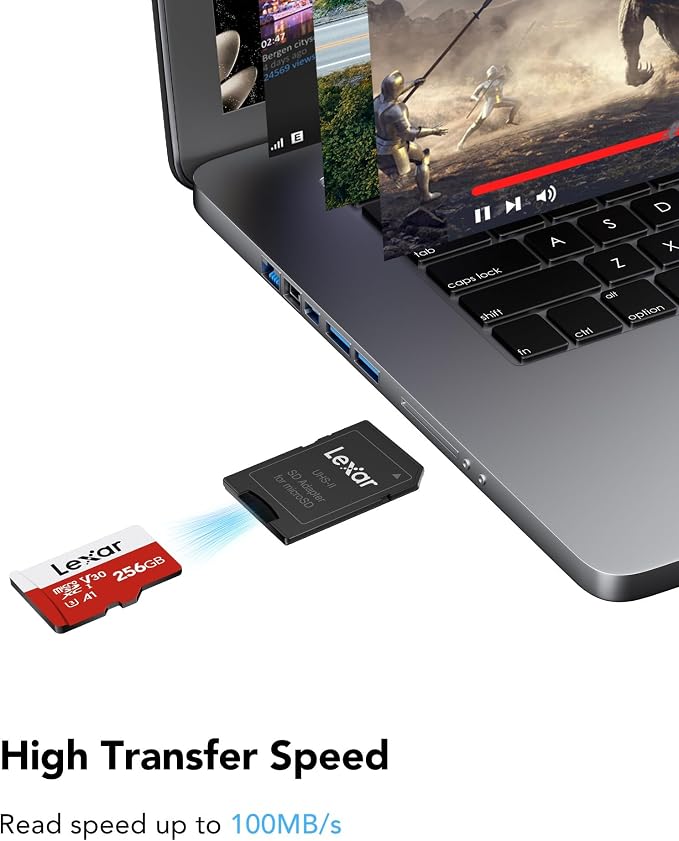 Lexar E-Series 256GB Micro SD Card, microSDXC UHS-I Flash Memory Card