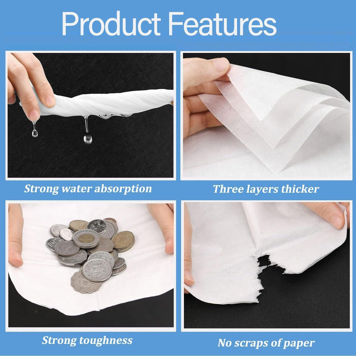 Refillable Car Tissue Holder Dispenser, Facial Tissue Travel Packs