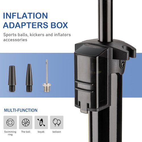 CXWXC Bike Floor Pump - Digital Gauge for 140 PSI | Fits Presta & Schrader Valves, Portable Design