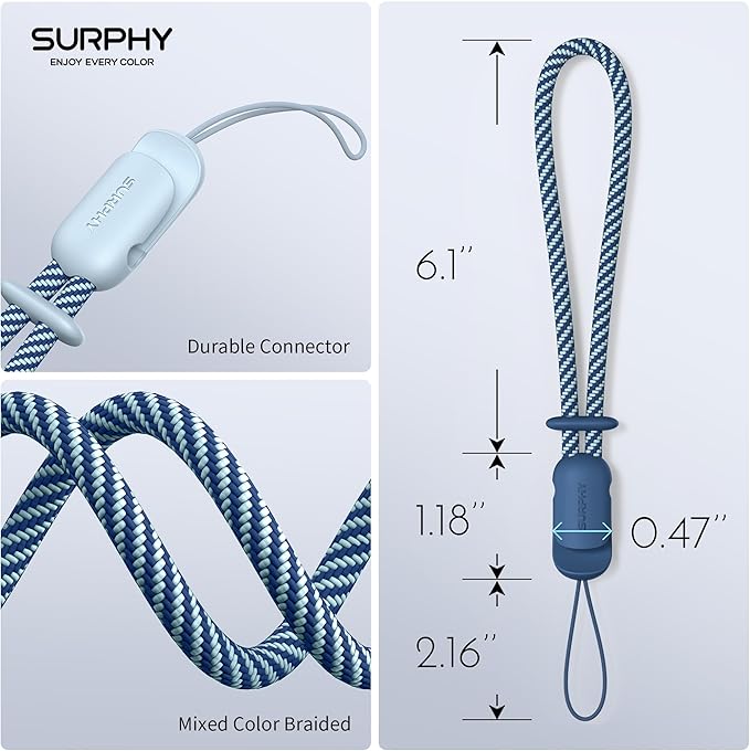 SURPHY 2 Pack Phone Lanyard for Cellphone Case, Phone Wrist Strap for Case