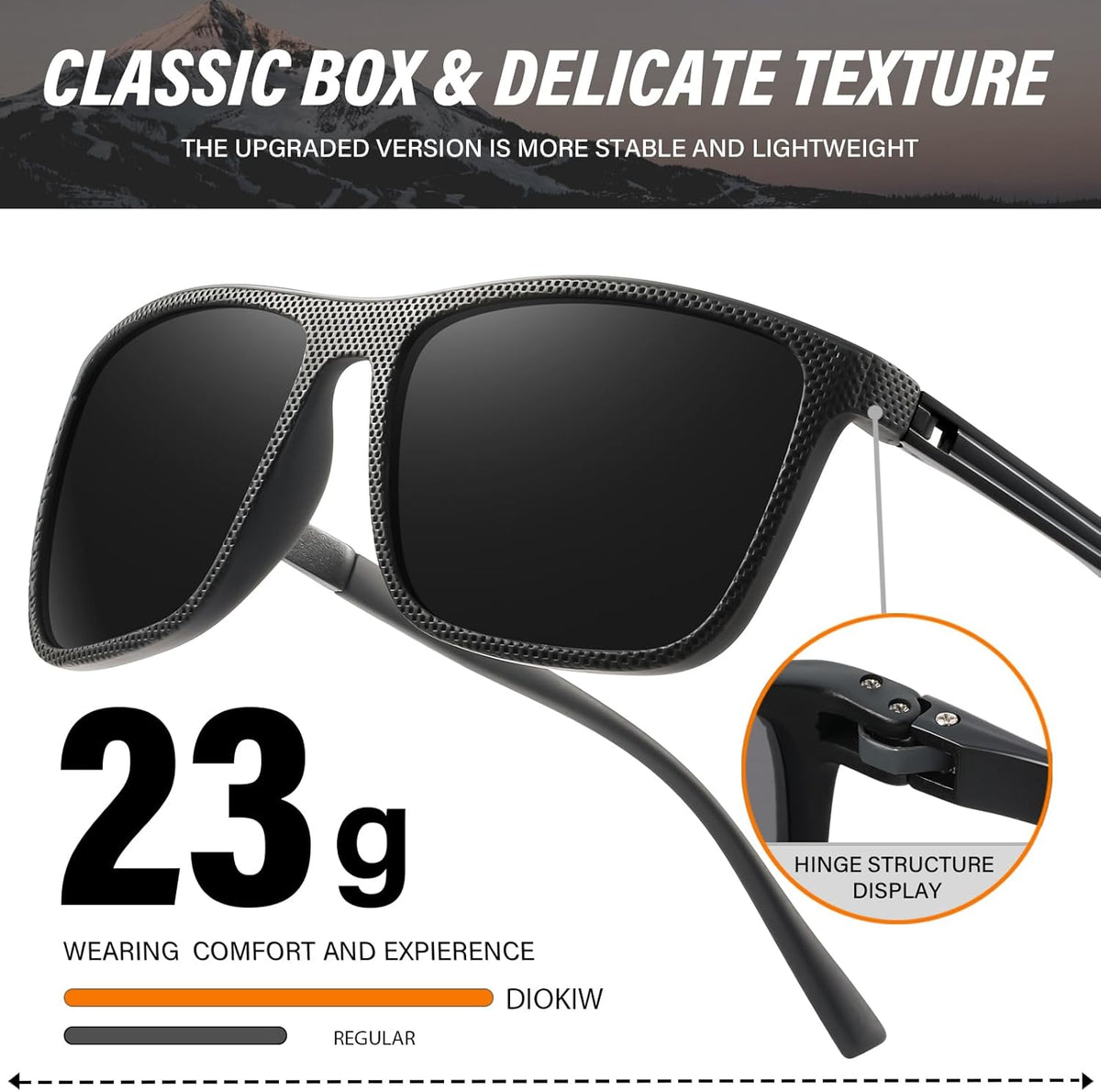 Polarized Sunglasses for Men - Classic Lightweight UV Protection for Driving, Fishing & Golf