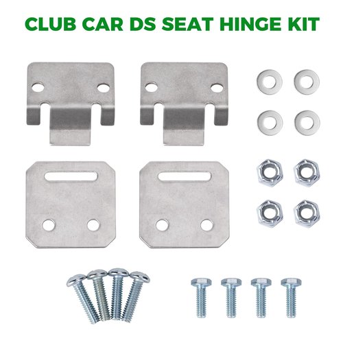 10L0L Club Car DS Seat Hinge Set for 1979-Up Golf Carts Seat Cushion Buckle Plate OEM 1011652 1012412 - Male + Female