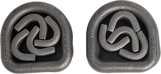 10 Pack Hi Gear 5/8 inch 18000 Lbs Load Capacity Weld-on Flip D-Ring Anchor Flatbed Truck Trailer Ratchet Strap Cargo Tie Down (10)