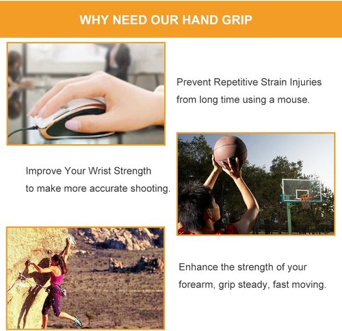 COVVY Hand Grip Strengthener,3 Pack (150,200,250lbs) Grip Strength Trainer Forearm Strengthener Hand Strengthener for Home Gym & Office Silver