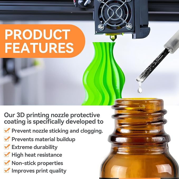 3D Printer Nozzle Protection Coating, 3D Printer Nozzle Cleaner High Temperature