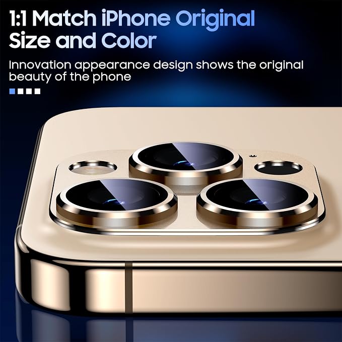 Uyiton Compatible with iPhone 15 Pro/iPhone 15 Pro Max Camera Lens Protector
