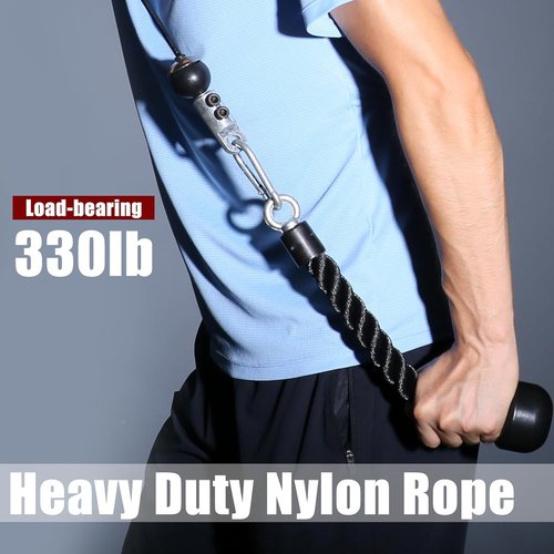 **Skiennix Tricep Rope - Heavy Duty Coated Nylon Fitness Attachment | 27 & 36 Inches, 2 Colors**