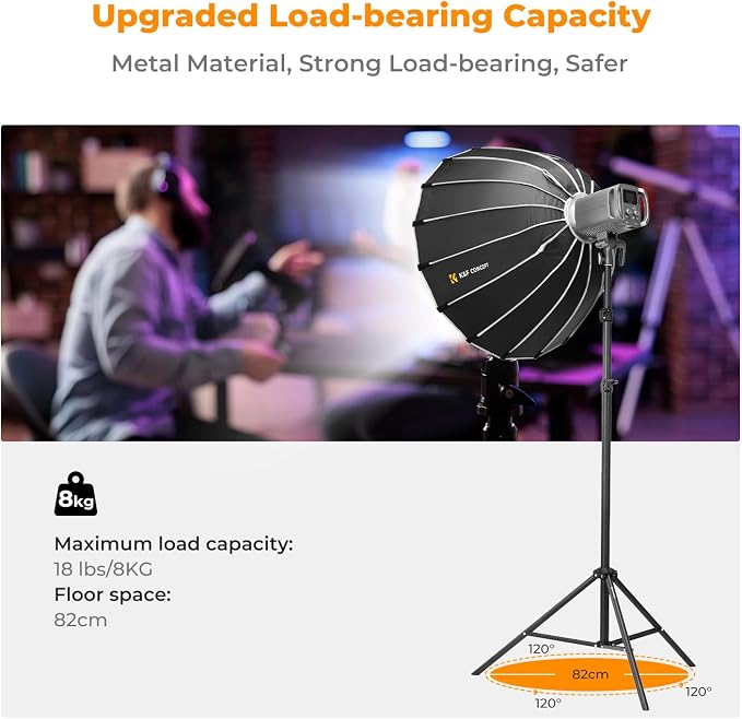 K&F CONCEPT Light Stand for Photography, 9.1ft/2.8M Portable Extendable Photo