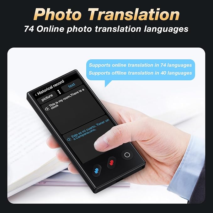 Language Translator Device 2025, AI & ChatGPT & No WiFi Needed, Real-Time Two