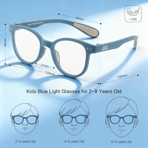 EYEBUDDY Blue Light Blocking Glasses for Kids | Computer Gaming Protection for Ages 3-10