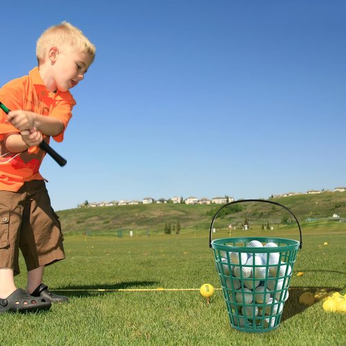 BESPORTBLE Golf Ball Basket - Durable Container with Handle for Easy Transport | Ideal for Range Use