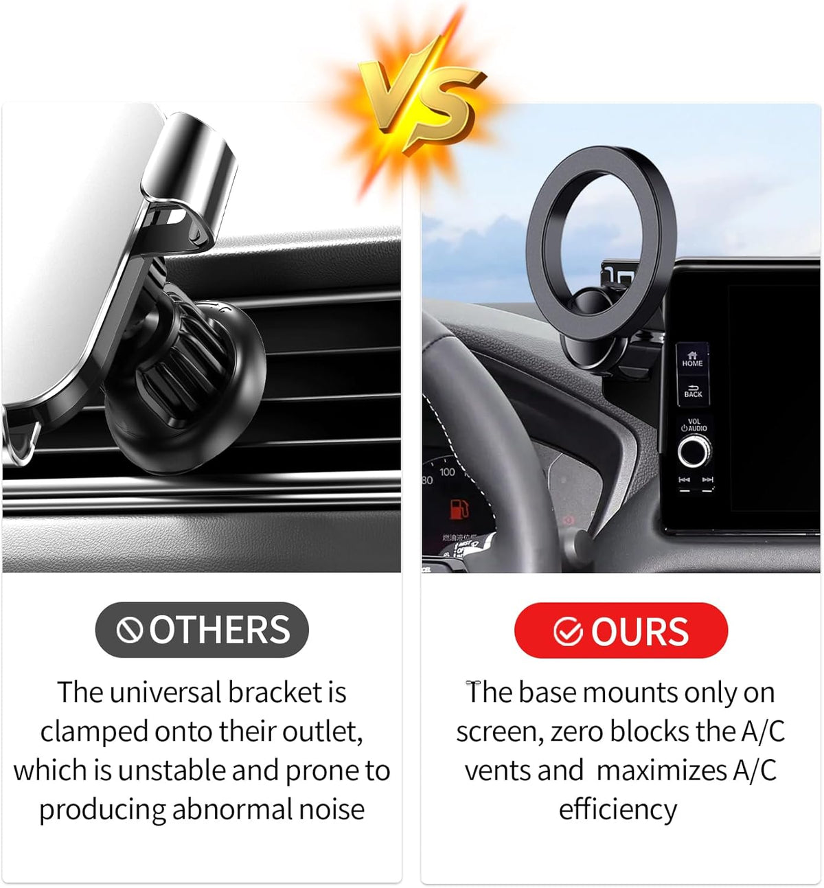 Car Phone Holder for Honda CR-V/HR-V/CRV 2023-2026 Accessories, 7/9" Screen