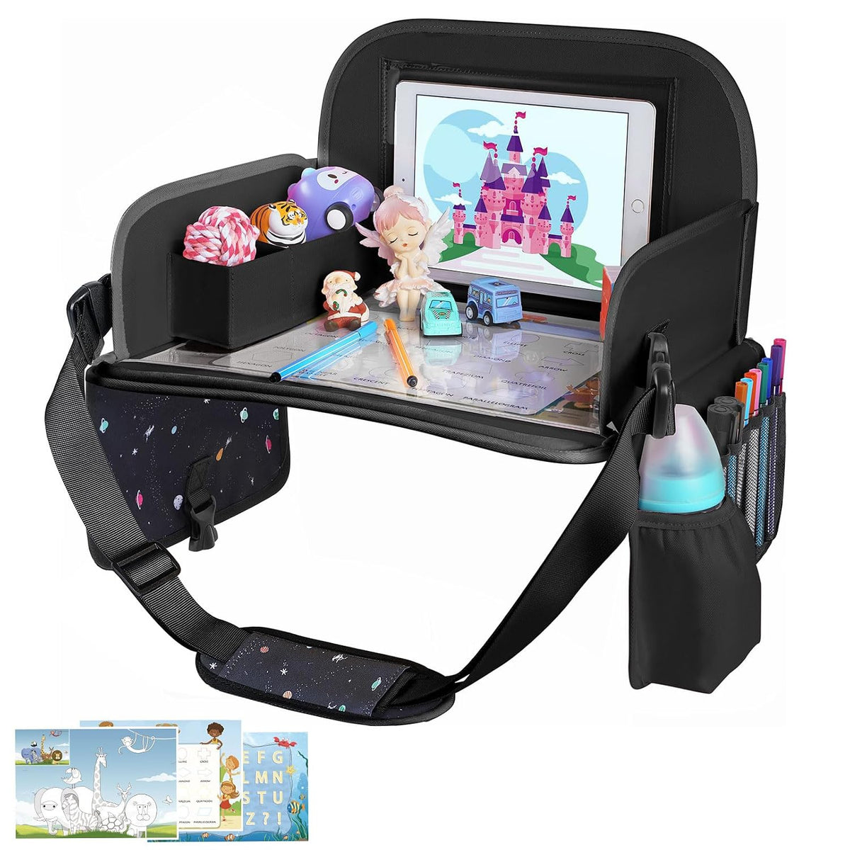 MENZOKЕ Kids Travel Tray, Road Trip Activities for Kids Toddlers