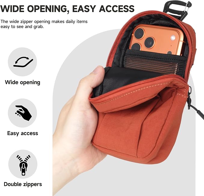 AMBITFUL Compact Sports Camera Bag, Shoulder Strap Storage Case, 3.94 x 1.57 x