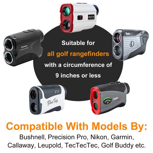 Golf Range Finder Magnetic Strap Holder, Range Finder Magnet Wrap Mounts for Golf Cart, Adjustable Slim Rangefinder Straps Holder for All Rangefinders, Wear-Resistant and Slip-Resistant