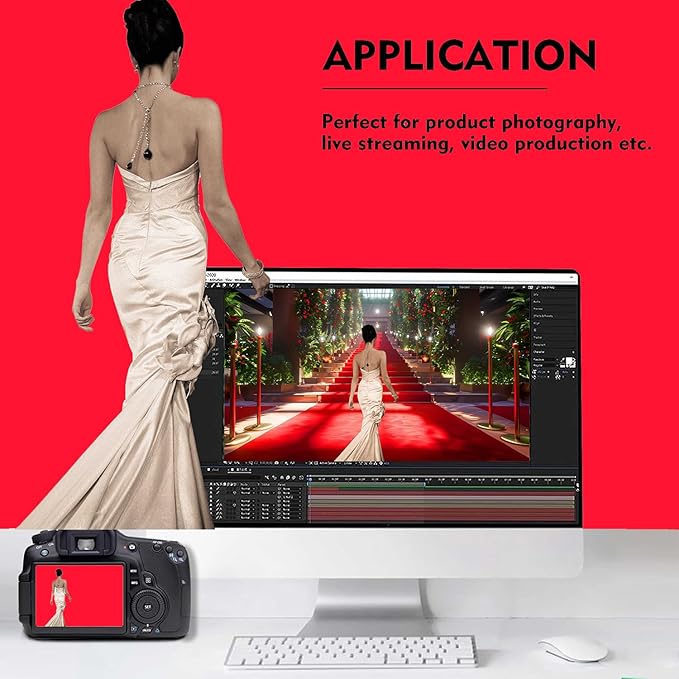 Red Photography Backdrop for Photoshoot, Photo Backdrop Curtain, Perfect Red