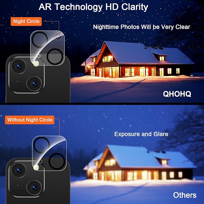 QHOHQ 3 Pack Screen Protector for iPhone 15